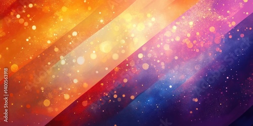 Obraz na płótnie Colorful Abstract Background with Confetti and Disco Lights for Celebration and Party Design w salonie