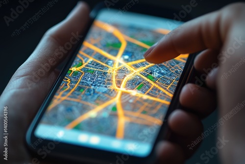 Obraz na płótnie Rideshare App Smartphone Interface Man Using Carpool Application Digital Interaction w salonie