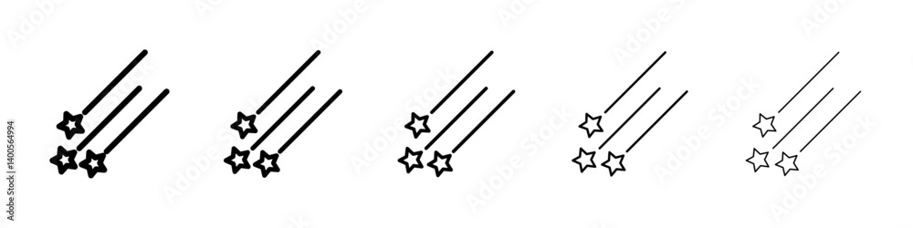 Meteor shower icon Symbol mark in Outline style Meteor shower icon Symbol mark in Outline style