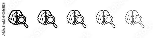 Mind research icon Symbol mark in Outline style