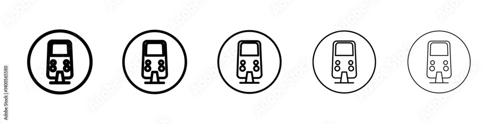 Monorail icon Symbol mark in Outline style Monorail icon Symbol mark in Outline style