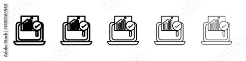 Monitoring icon Symbol mark in Outline style