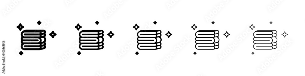 Neat fold clothes icon Symbol mark in Outline style