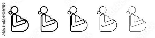Obstetrician and Gynecologist icon Symbol mark in Outline style