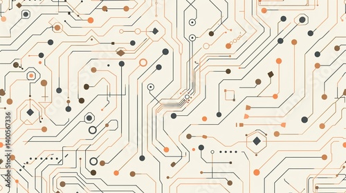 Obraz na płótnie AI Algorithm - Line Background: Unveiling the Visual Tapestry of Computational Intelligence w salonie