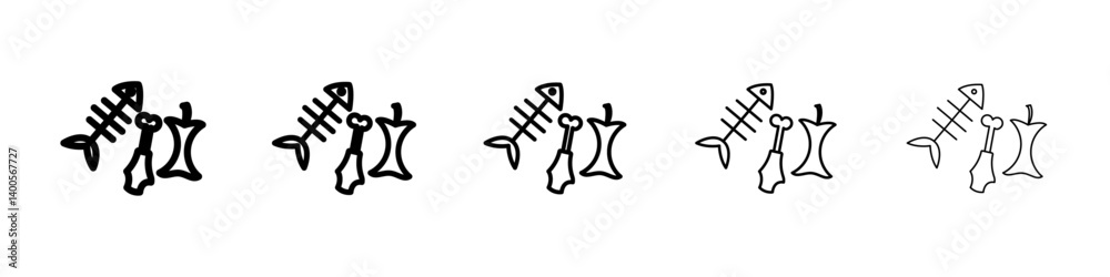 Organic waste icon Symbol mark in Outline style Organic waste icon Symbol mark in Outline style