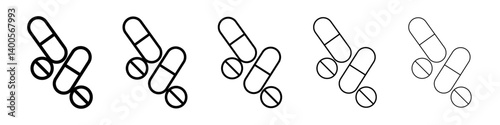 Painkiller icon Symbol mark in Outline style