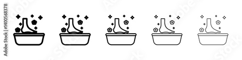 Pedicure icon Symbol mark in Outline style