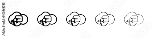 Persuasion icon Symbol mark in Outline style