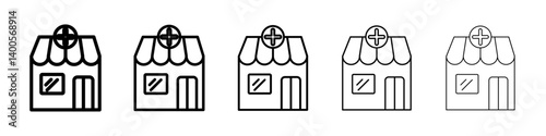 Pharmacy icon Symbol mark in Outline style