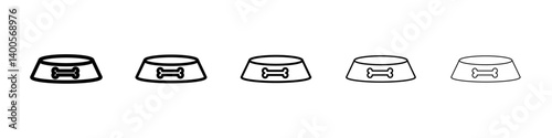 Pets bowl icon Symbol mark in Outline style