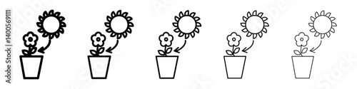 Photosynthesis icon Symbol mark in Outline style