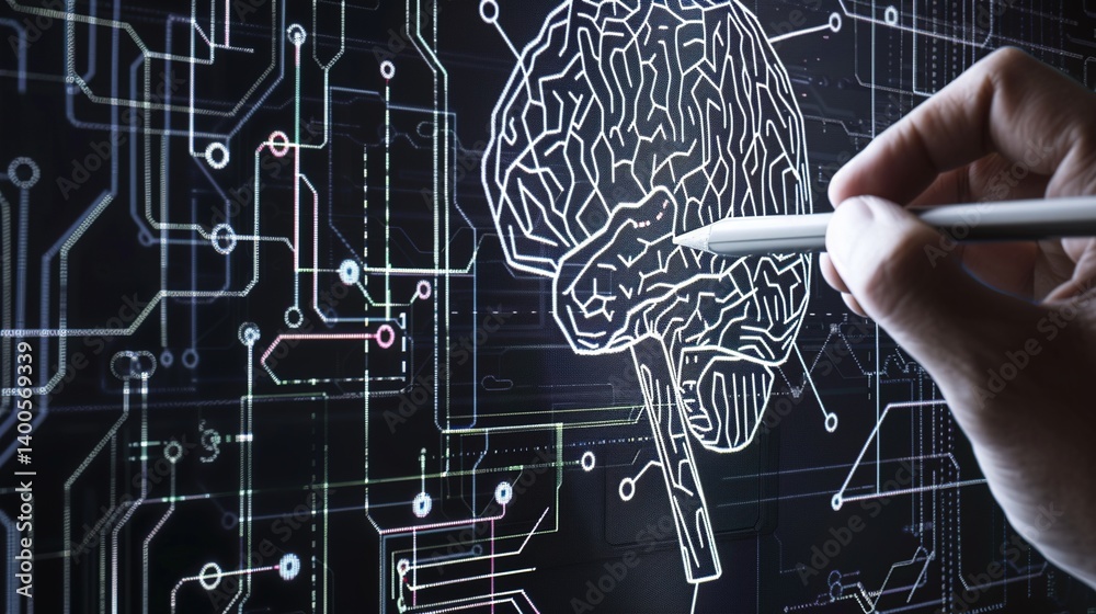 AI Algorithm - Line Background: Unveiling the Visual Tapestry of Computational Intelligence