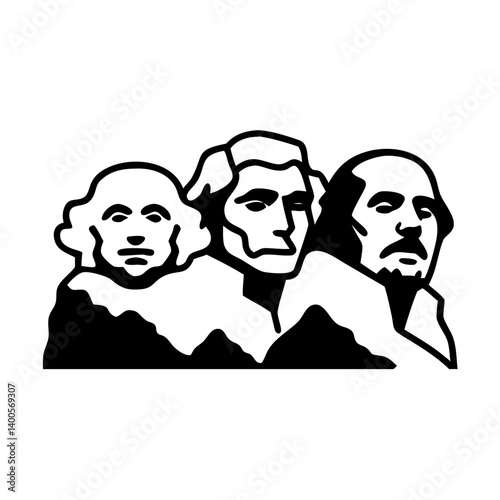 mount rushmore icon, mount rushmore silhouette vector illustration-simple silhouette illustration of mount rushmore, perfect for mount rushmore logos and icons