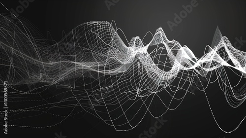 Obraz na płótnie AI Algorithm - Line Background: Unveiling the Visual Tapestry of Computational Intelligence w salonie