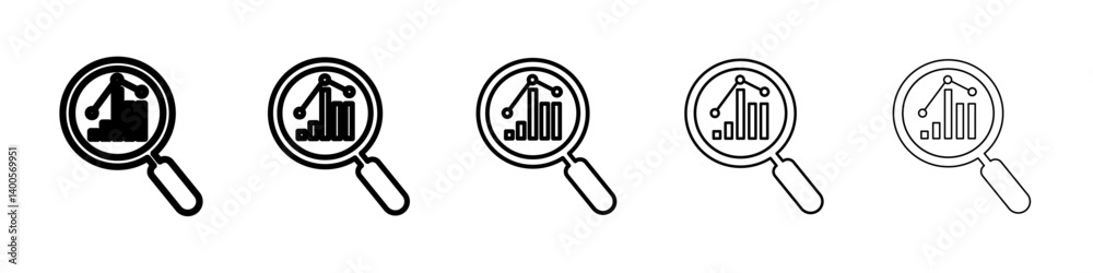 Prediction icon Symbol mark in Outline style Prediction icon Symbol mark in Outline style
