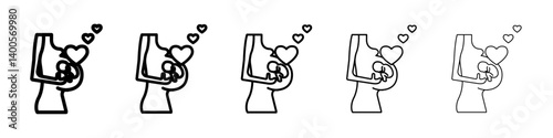 Pregnancy care icon Symbol mark in Outline style