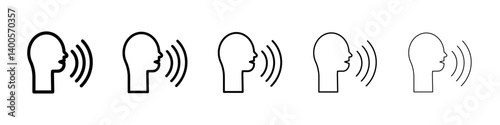 Pronunciation icon Symbol mark in Outline style