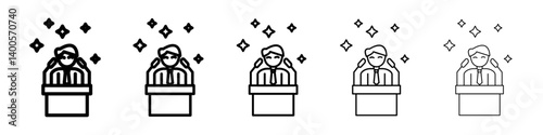 Public speaker icon Symbol mark in Outline style