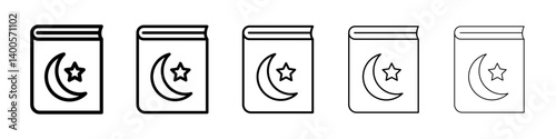 Quran book icon Symbol mark in Outline style
