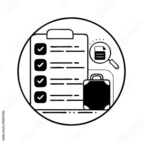  packing list icon, packing list silhouette vector illustration-simple silhouette illustration of packing list, perfect for packing list logos and icons