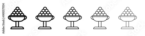 Ramadan breakfast icon Symbol mark in Outline style