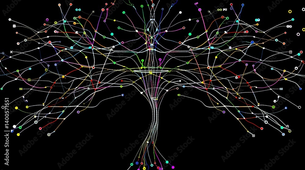 AI Algorithm - Line Background: Unveiling the Visual Tapestry of Computational Intelligence