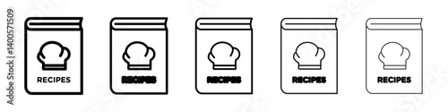 Recipe book icon Symbol mark in Outline style