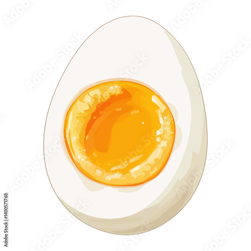 soft-boiled egg, food, vector, transparent background