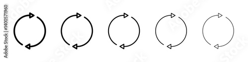 Repeat icon Symbol mark in Outline style