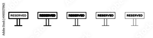 Reserved icon Symbol mark in Outline style