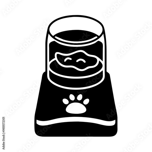 pet feeder icon, pet feeder silhouette vector illustration-simple silhouette illustration of pet feeder, perfect for pet feeder logos and icons