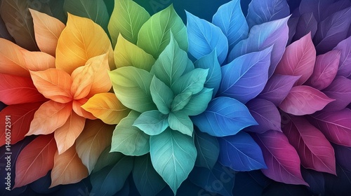 Vibrant colorful leaves