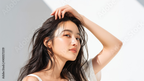 美容系モデルのアジア人女性、AI