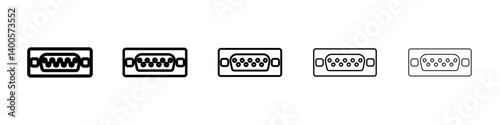 Serial icon Symbol mark in Outline style