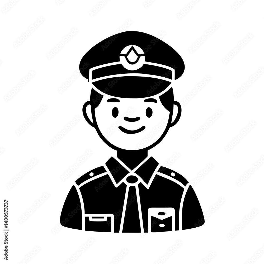 police officer icon, police officer silhouette vector illustration-simple silhouette illustration of police officer, perfect for police officer logos and icons police officer icon, police officer silhouette vector illustration-simple silhouette illustration of police officer, perfect for police officer logos and icons