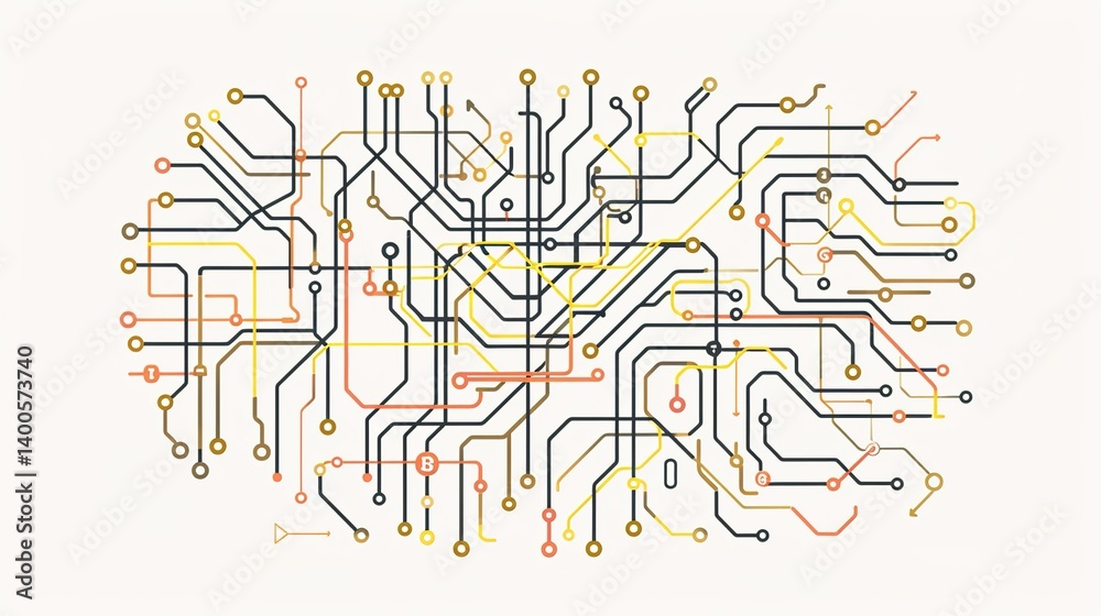 AI Algorithm - Line Background: Unveiling the Visual Tapestry of Computational Intelligence