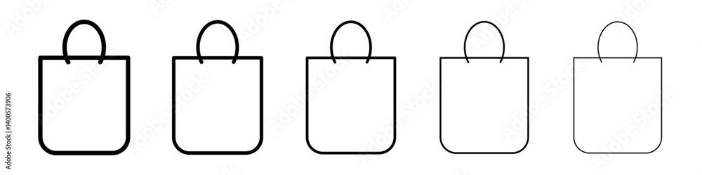 Shopping bag icon Symbol mark in Outline style Shopping bag icon Symbol mark in Outline style