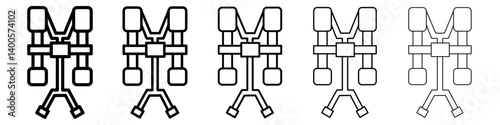 Shoulder strap icon Symbol mark in Outline style
