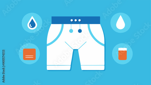 Smart Athletic Shorts with Hydration Monitor Athletic shorts featuring icons of water droplets