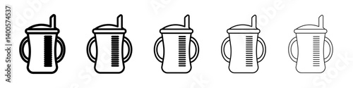 Sippy cup icon Symbol mark in Outline style