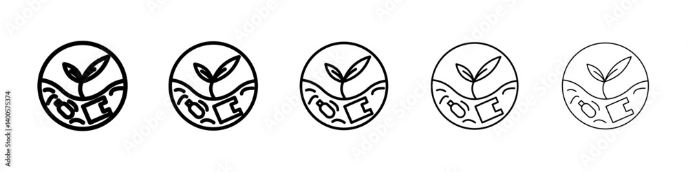 soil pollution line icon Symbol mark in Outline style soil pollution line icon Symbol mark in Outline style