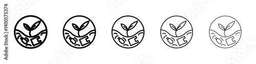 soil pollution line icon Symbol mark in Outline style
