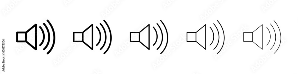 Sound effect icon Symbol mark in Outline style Sound effect icon Symbol mark in Outline style