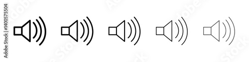Sound effect icon Symbol mark in Outline style