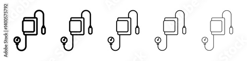 Sphygmomanometer icon Symbol mark in Outline style