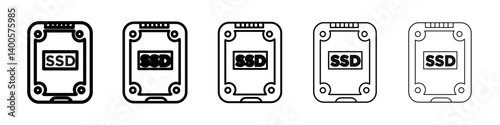 SSD ICON Symbol mark in Outline style