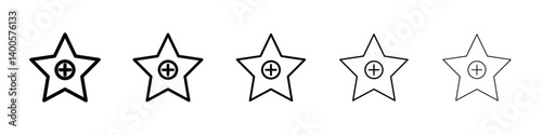 Star favorite icon Symbol mark in Outline style