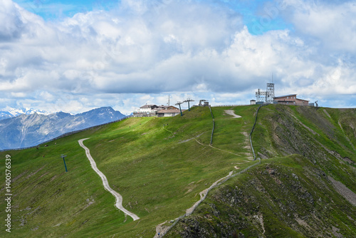 View of the Plose hut above Brixen in South Tyrol, Italy