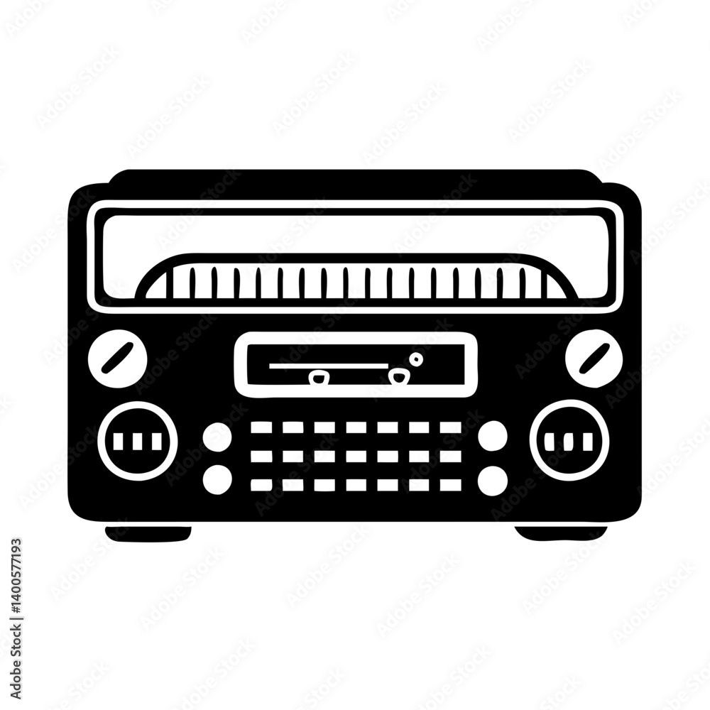 retro car radio icon, retro car radio silhouette vector illustration-simple silhouette illustration of retro car radio, perfect for retro car radio logos and icons retro car radio icon, retro car radio silhouette vector illustration-simple silhouette illustration of retro car radio, perfect for retro car radio logos and icons